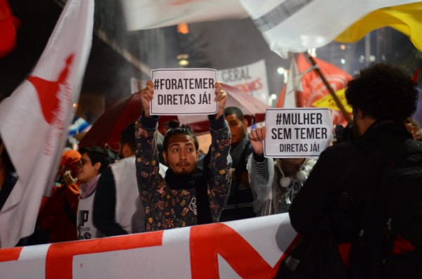 (Manifestação contra Temer da presidência e convocação de eleições diretas, na Paulista, região central.Foto Rovena Rosa/Agencia Brasil)