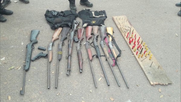 (Armas utilizadas no massacre em Pau d'Arco, no Pará)