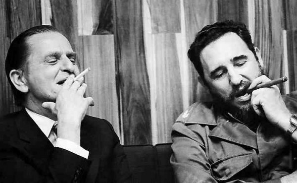 (O primeiro-ministro sueco Olof Palme com Fidel Castro em 1975)